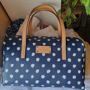 Kate Spade Navy and White Polka Dot Purse
